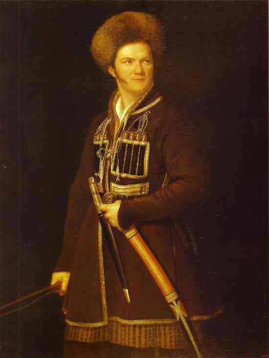 Self portrait in Cossacks dress